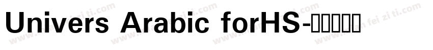 Univers Arabic forHS字体转换